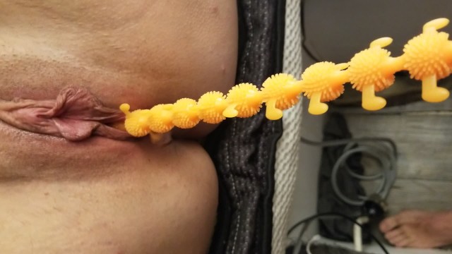 Anus Bead Play with MILF
