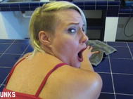 I Fuck her Butt with no Warning: Asshole Surprise while she Cleans the Kitchen