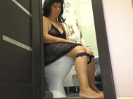 Wife Feme Sat in the Toilet and did Oral and Anus Sex. Massive Backside Factual